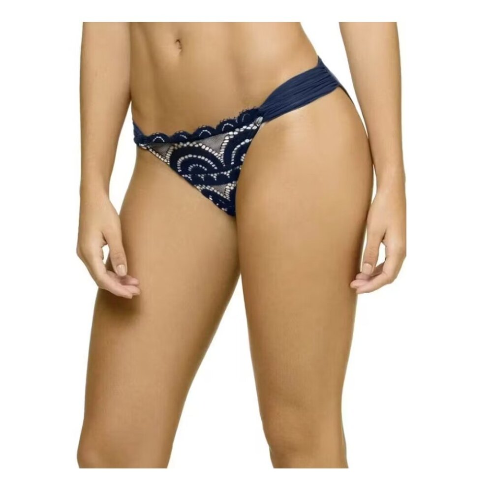 PilyQ Lace Fanned Swim Bikini Bottom Nautica ( S )